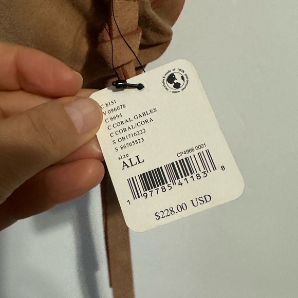 Free People We The Free Reiss Sling Bag Suede Dip Dye Tan Rust BIG Size NWT - Picture 6 of 8